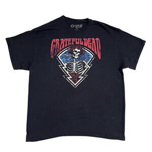 Grateful Dead T-Shirt Mens Liquid Blue Roses Black Tee Sz XL